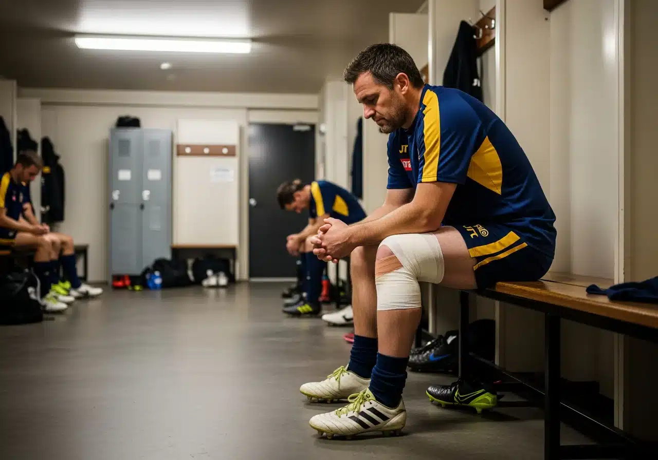 A-40-year-old-Australian-man-of-Anglo-Celtic-appearance-sits-on-a-changing-room-bench
