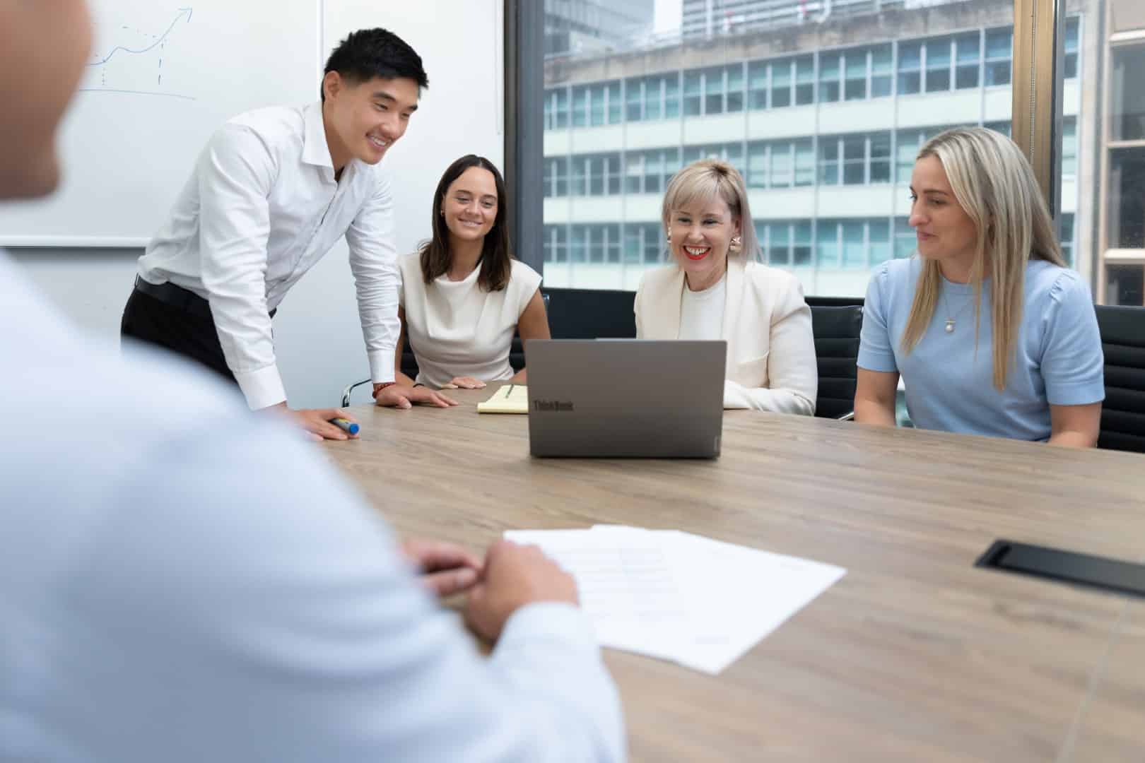 Goodman Spring legal team reviewing a compensation claim in a boardroom